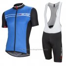 2016 Cycling Jersey Nalini Blue and Black Short Sleeve and Bib Short