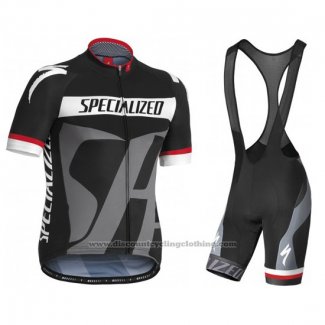 2016 Cycling Jersey Specialized Gray Short Sleeve and Bib Short