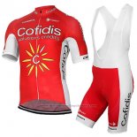 2017 Cycling Jersey Cofidis Red Short Sleeve and Bib Short