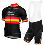 2017 Cycling Jersey Etixx Quick Step Champion Spain Yellow and Black Short Sleeve and Bib Short