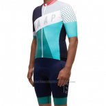 2017 Cycling Jersey Maap Gray and Sky Blue Short Sleeve and Bib Short