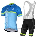 2017 Cycling Jersey Nalini Brivio Blue Short Sleeve and Bib Short