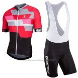 2017 Cycling Jersey Nalini Cervino Red and Black Short Sleeve and Bib Short