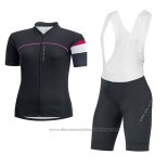 2017 Cycling Jersey Women Gore Bike Wear Black Short Sleeve and Bib Short