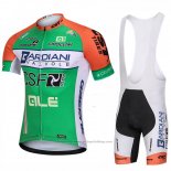 2018 Cycling Jersey Bardiani Csf Green Short Sleeve and Bib Short