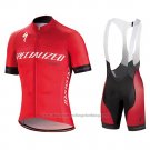 2018 Cycling Jersey Specialized Red White Black Short Sleeve And Bib Short