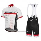 2018 Cycling Jersey Specialized White Red Short Sleeve And Bib Short