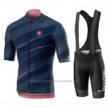 2019 Cycling Jersey Giro d'Italia Dark Blue Short Sleeve and Bib Short
