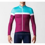 2019 Cycling Jersey La Passione Blue White Red Long Sleeve and Bib Tight