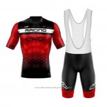 2020 Cycling Jersey EKOI Black Red Short Sleeve And Bib Short