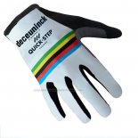 2021 Deceuninck Quick Step Full Finger Gloves Cycling White