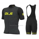 2022 Cycling Jersey ALE Black Yellow Short Sleeve and Bib Short