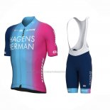 2022 Cycling Jersey ALE Bluee Pink Short Sleeve and Bib Short