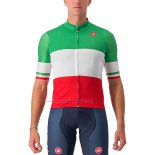 2023 Cycling Jersey Italy Green White Red Short Sleeve and Bib Short