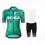 2023 Cycling Jersey Women Bora Hansgrohe Green Short Sleeve and Bib Short