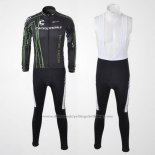 2010 Cycling Jersey Cannondale Black Long Sleeve and Bib Tight