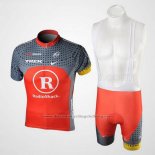2010 Cycling Jersey Radioshack Orange and Gray Short Sleeve and Bib Short