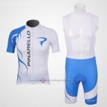 2011 Cycling Jersey Pinarello Sky Blue and White Short Sleeve and Bib Short