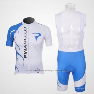2011 Cycling Jersey Pinarello Sky Blue and White Short Sleeve and Bib Short