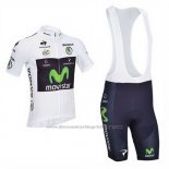 2013 Cycling Jersey Movistar Lider White Short Sleeve and Bib Short