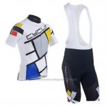 2014 Cycling Jersey Fox Cyclingbox White Short Sleeve and Bib Short