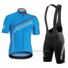 2016 Cycling Jersey Specialized Sky Blue Short Sleeve and Bib Short
