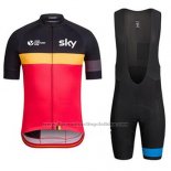 2016 Cycling Jersey UCI World Champion Lider Sky Black and Red Short Sleeve and Bib Short