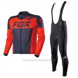 2017 Cycling Jersey Fox Black and Red Short Sleeve and Bib Short