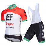 2018 Cycling Jersey Cannondale Drapac White and Red Short Sleeve and Bib Short