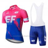 2019 Cycling Jersey EF Education First Blue Pink Short Sleeve and Bib Short