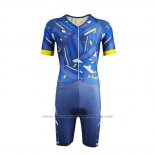 2019 Cycling Jersey Emonder-triathlon Blue Yellow Short Sleeve and Bib Short