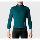 2019 Cycling Jersey La Passione Green White Long Sleeve and Bib Tight