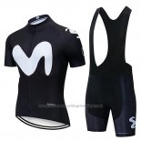 2019 Cycling Jersey Movistar Black Short Sleeve and Bib Short