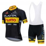 2020 Cycling Jersey Kuota Black Yellow Short Sleeve and Bib Short