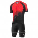 2020 Cycling Jersey Loffler Black Red Short Sleeve And Bib Short