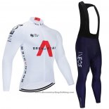 2021 Cycling Jersey Ineos Grenadiers White Long Sleeve And Bib Tight