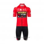 2021 Cycling Jersey Jumbo Visma Red Short Sleeve And Bib Short