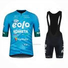 2023 Cycling Jersey Eolo Kometa Blue Short Sleeve And Bib Short