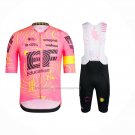 2024 Cycling Jersey EF Education Pink Short Sleeve And Bib Short