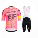 2024 Cycling Jersey EF Education Pink Short Sleeve And Bib Short