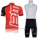 2011 Cycling Jersey BMC Red Short Sleeve and Bib Short