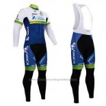 2015 Cycling Jersey Orica GreenEDGE White and Blue Long Sleeve and Bib Tight