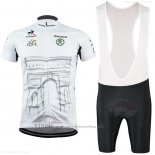 2015 Cycling Jersey Tour de France White Short Sleeve and Bib Short