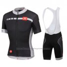 2016 Cycling Jersey Cycling Castelli White and Black Short Sleeve and Bib Short