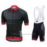 2016 Cycling Jersey Rose Black and Red Short Sleeve and Bib Short