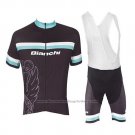 2017 Cycling Jersey Bianchi White and Light Blue Short Sleeve and Bib Short