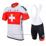 2017 Cycling Jersey IAM Champion Switzerland Short Sleeve and Bib Short
