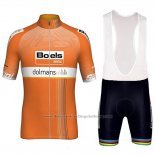 2018 Cycling Jersey Boels Dolmans Orange Short Sleeve and Bib Short