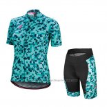 2018 Cycling Jersey Women Specialized Green Short Sleeve and Bib Short