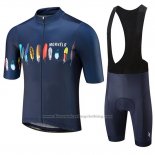 2019 Cycling Jersey Morvelo Dark Blue Short Sleeve and Bib Short